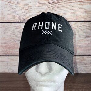 Pre Owned Rhone XXX Black Cap with White Embroidery